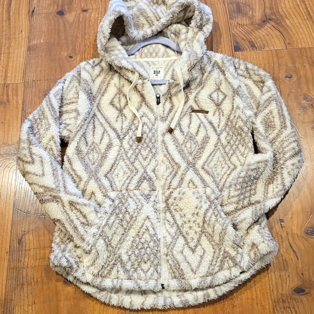 Billabong  Cream & Taupe Fleece Jacket